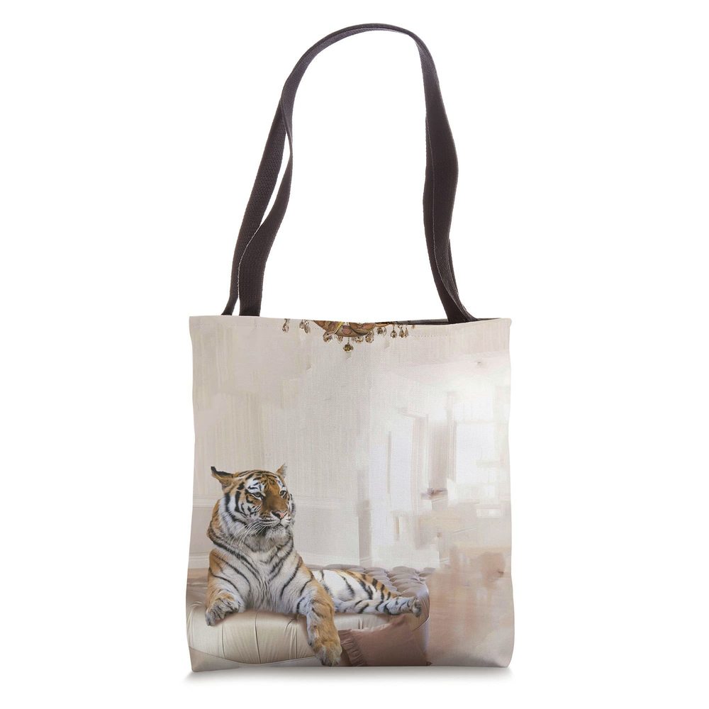 Ter Sitting On Couch Futon Snake Chandelier Tote Bag :<